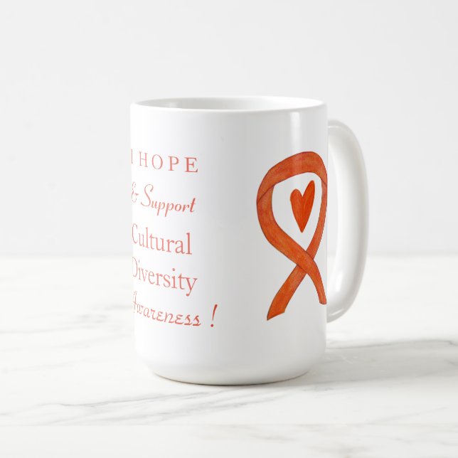 Cultural Diversity Awareness Ribbon Coffee Mug (Front Right)