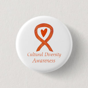 Cultural Diversity Awareness Ribbon Custom Pin