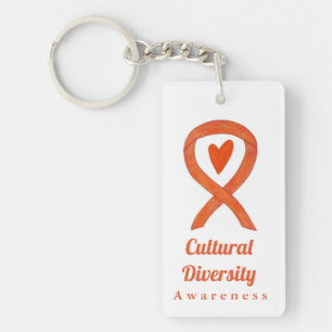 Cultural Diversity Awareness Ribbon Keychain
