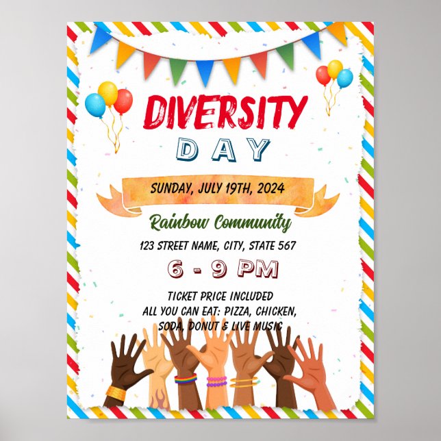 Cultural Diversity Day event flyer poster (Front)