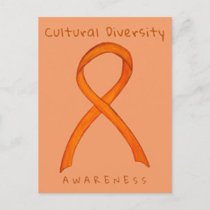 Cultural Diversity Orange Awareness Art Postcard