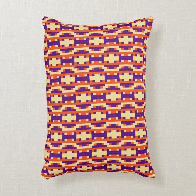Cultural Fusion Geometric Seamless Accent Pillow (Front(Vertical))