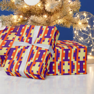 Cultural Fusion Geometric Seamless Wrapping Paper