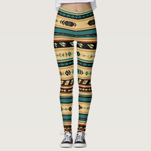 Cultural Geometric Lines Leggings