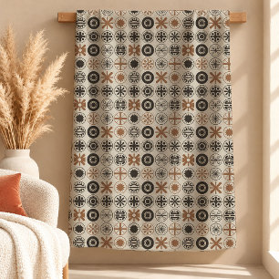 Cultural Rust African Pattern Decorative Blanket A