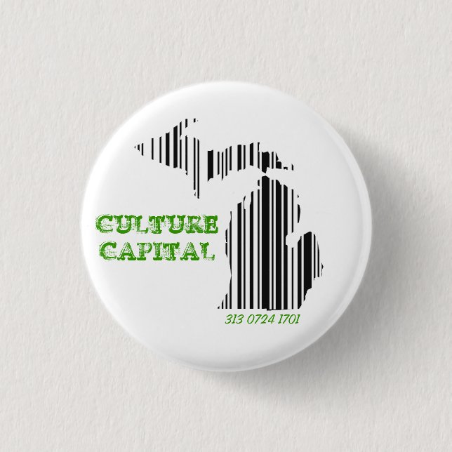 Culture capital 1 inch round button (Front)