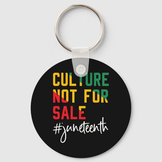 Culture Dont For Sale Juneteenth, Juneteenth 1865  Keychain (Front)