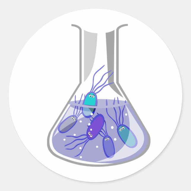 Culture Flask Classic Round Sticker (Front)