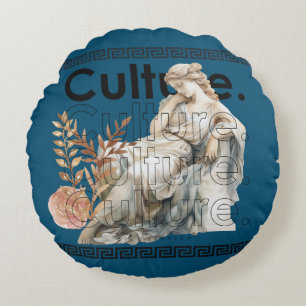 Culture round pillow
