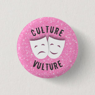 Culture vulture 1 inch round button