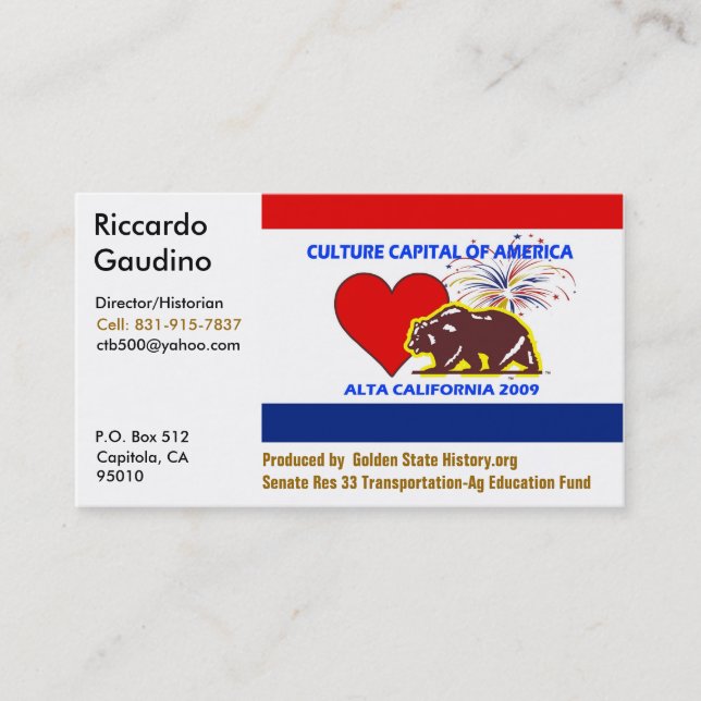 CultureCapital-Print, Riccardo Gau... - Customized Business Card (Front)