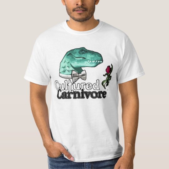 Cultured Carnivore - Tyrannosaurus and Rose Logo T-Shirt
