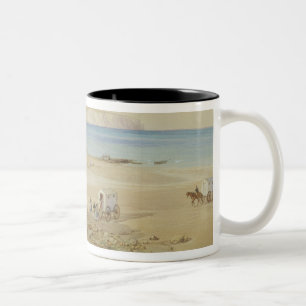 Culver Cliff, Isle of Wight (w/c, pen & ink, bodyc Two-Tone Coffee Mug