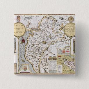 Cumberland and the Ancient City of Carlile 2 Inch Square Button