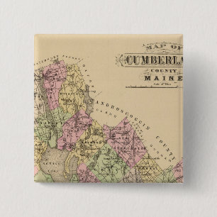 Cumberland County, Maine 2 Inch Square Button