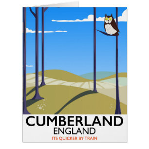 Cumberland, England vintage style travel poster.