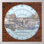 Cumberland Falls, Kentucky Dartboard<br><div class="desc">This design features a combination of multiple photos around Cumberland Falls. The combined photos were digitally manipulated to resemble a colour pencil sketch. To view this design on other products, please visit our Zazzle store, MarBeth Souvenir Shop, at http://www.zazzle.com/marbethsouvenirshop.</div>