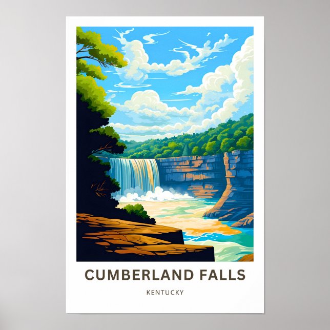 Cumberland Falls Kentucky Travel Print (Front)
