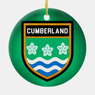 Cumberland Flag Ceramic Ornament