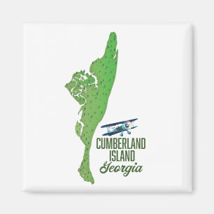 Cumberland island Georgia Map Magnet