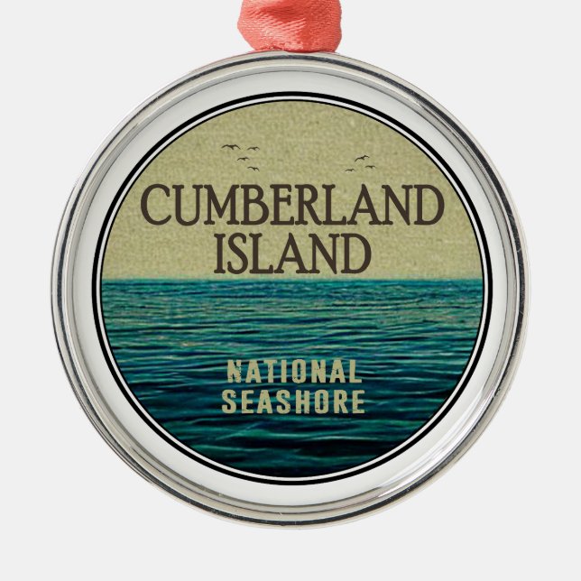 Cumberland Island National Seashore Ocean Birds Metal Ornament (Front)