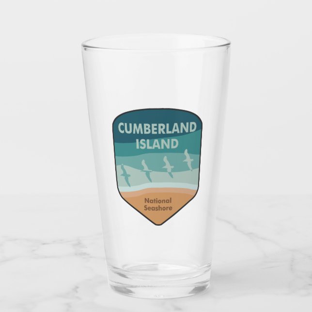 Cumberland Island National Seashore Seagulls Glass (Front)