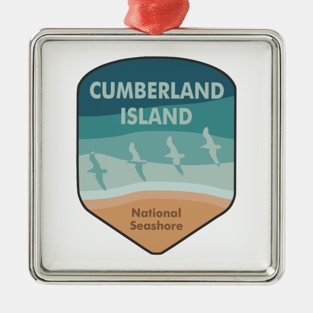 Cumberland Island National Seashore Seagulls Metal Ornament (Front)