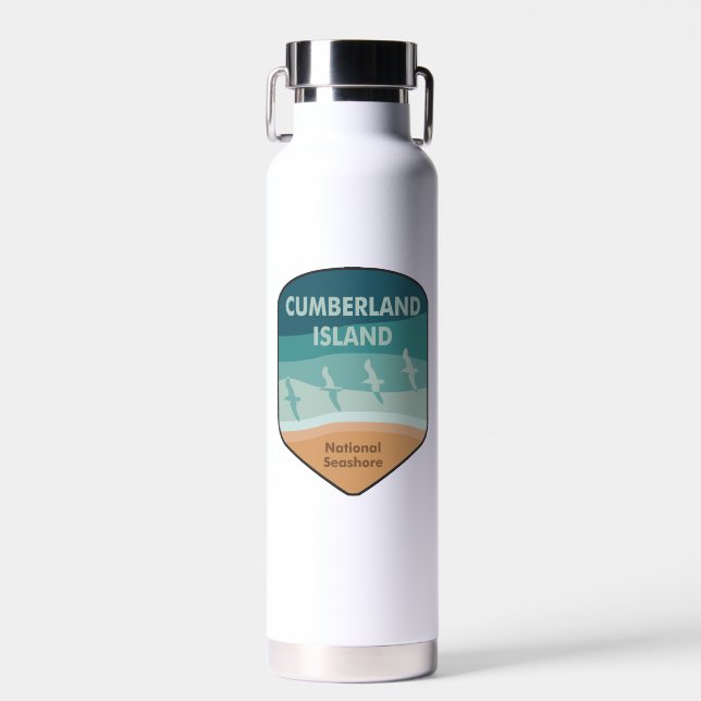 Cumberland Island National Seashore Seagulls Water Bottle (Front)