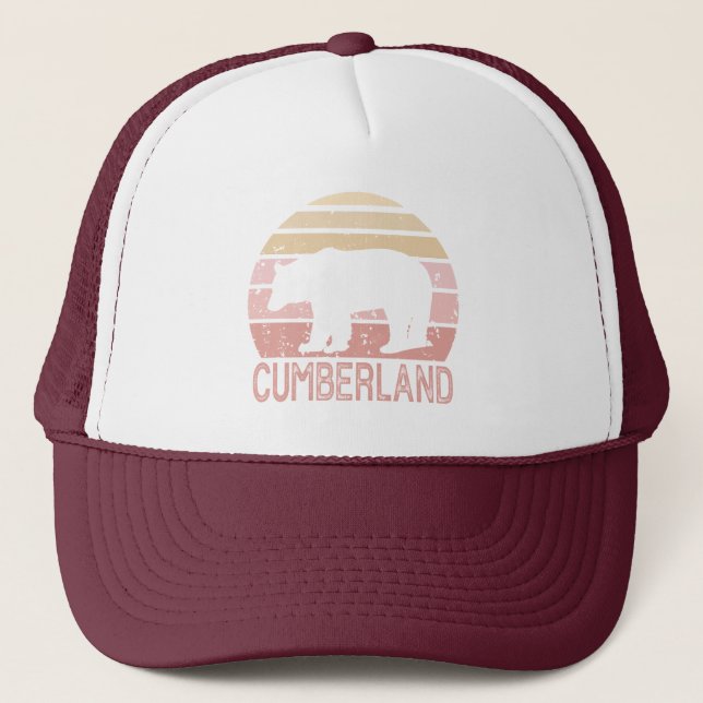 Cumberland Maryland Retro Bear Trucker Hat (Front)