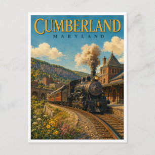 Cumberland Maryland Scenic Railroad GeoSaga Postcard