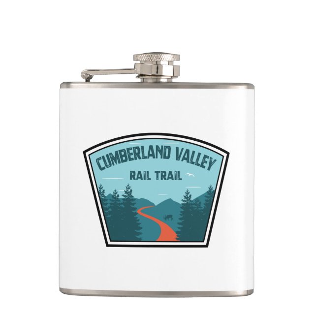 Cumberland Valley Rail Trail Hip Flask (Front)