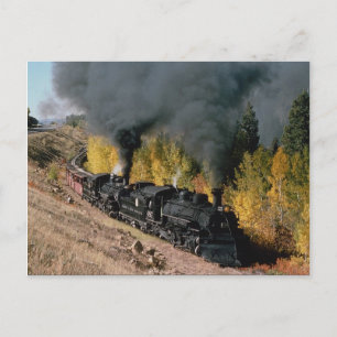 Cumbres and Toltec Railroad, No. 487 and No. 484m, Postcard