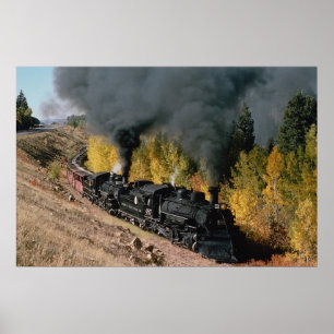 Cumbres and Toltec Railroad, No. 487 and No. 484m, Poster