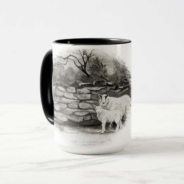 Cumbrian Sheep Mug/Art Mug (Front Left)