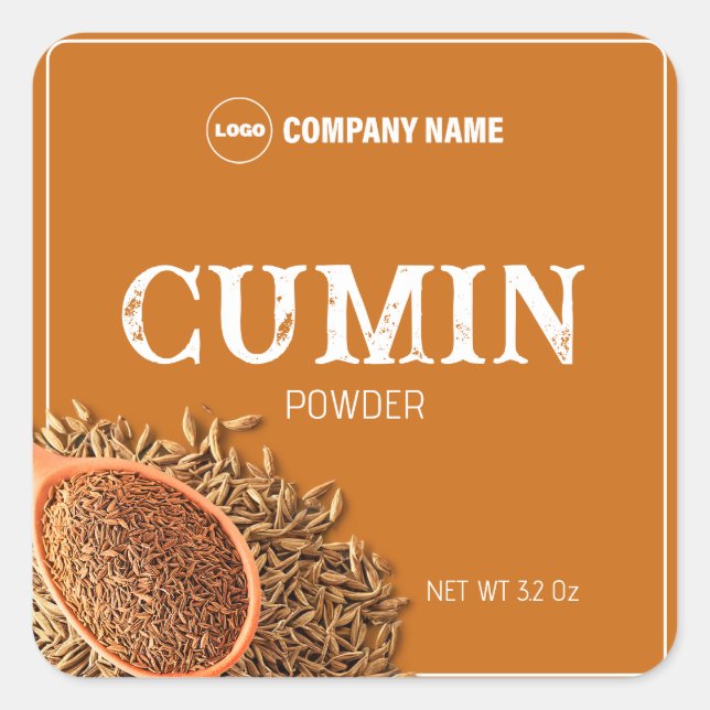 Cumin Powder Label Sticker (Front)