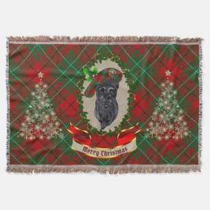 Cumming Scottie Dog Christmas Throw Blanket