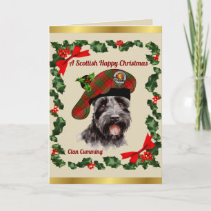 Cumming Scottie Dog Personalized Xmas Card