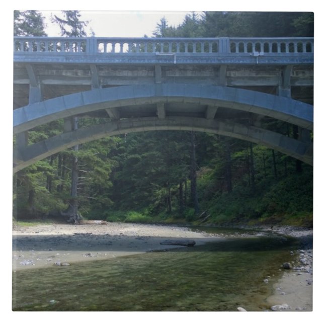 Cummins Creek at Neptune State Park, OR Tile (Front)