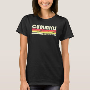 Cummins Surname Retro Vintage 80s 90s Birthday Reu T-Shirt