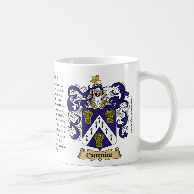 Cummins, the Origin, the Meaning and the Crest Coffee Mug (Right)