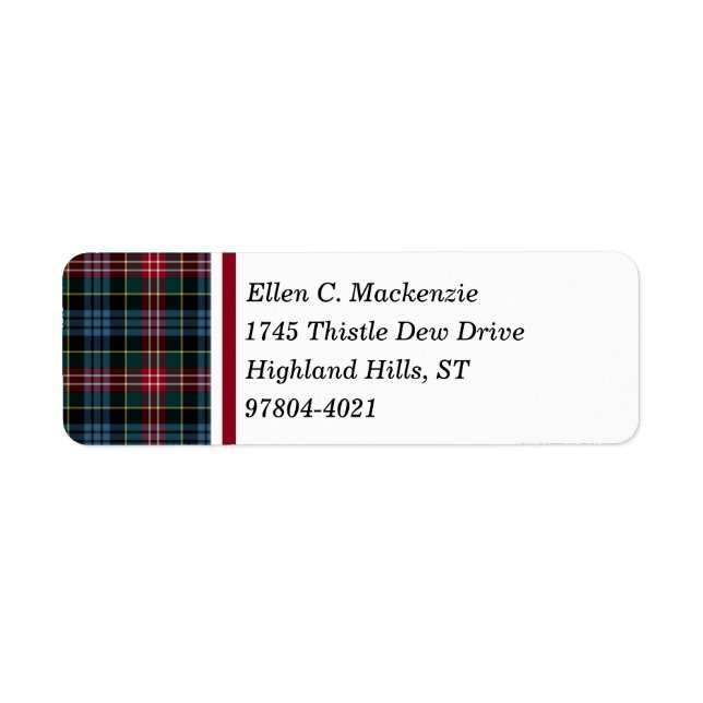 Cumul Clan Rouge et Bleu Tartan écossais (Devant)
