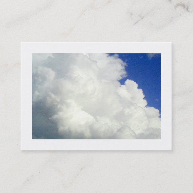 Cumulous Clouds, Mini Photo Business Card (Front)