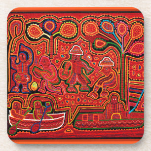Cuna Indian Men in Cayucos Coaster