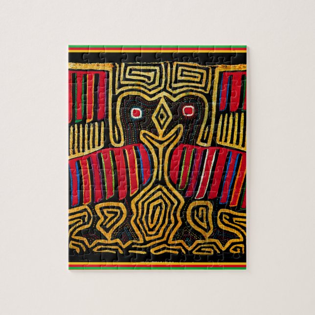 Cuna Indian Mola Duck Design Jigsaw Puzzle (Vertical)