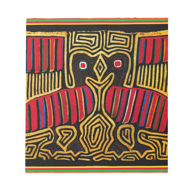 Cuna Indian Mola Duck Design Notepad (Front)