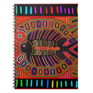 Cuna Indian Mola Flying Fish Notebook