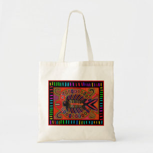 Cuna Indian Mola Flying Fish Tote Bag
