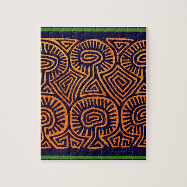 Cuna Indian Mushroom Demons Jigsaw Puzzle (Vertical)