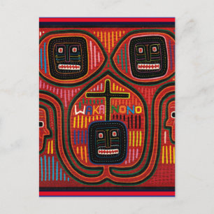 Cuna Tribal Design Postcard