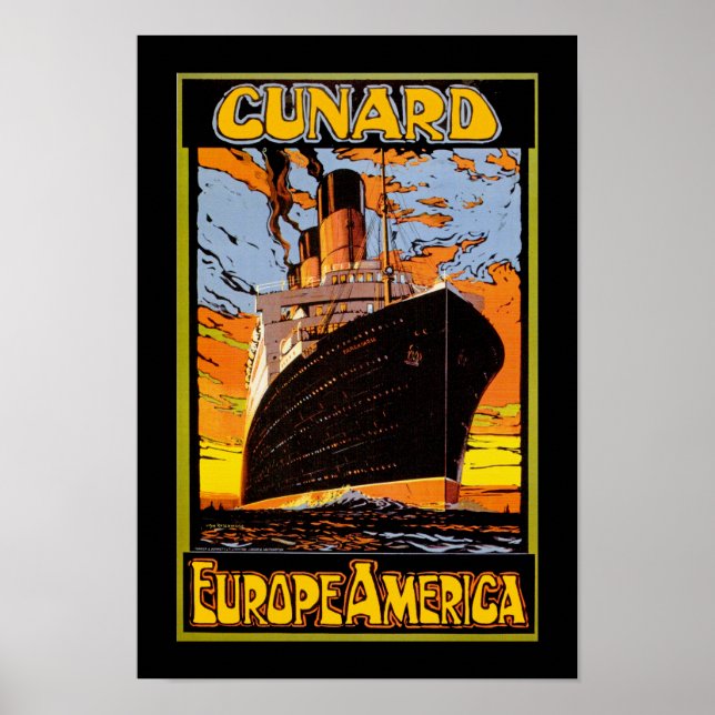 Cunard Europe-America Poster (Front)